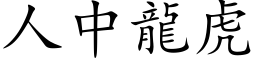 人中龙虎 (楷体矢量字库)