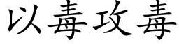 以毒攻毒 (楷体矢量字库)