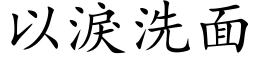 以淚洗面 (楷体矢量字库)