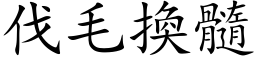 伐毛換髓 (楷体矢量字库)