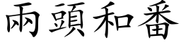 兩頭和番 (楷体矢量字库)