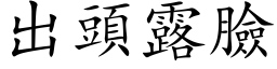 出頭露臉 (楷体矢量字库)