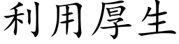 利用厚生 (楷体矢量字库)