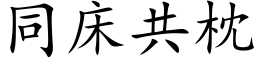 同床共枕 (楷体矢量字库)