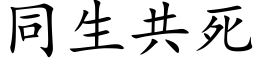 同生共死 (楷体矢量字库)