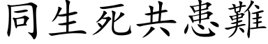 同生死共患難 (楷体矢量字库)