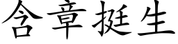 含章挺生 (楷体矢量字库)