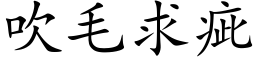 吹毛求疵 (楷体矢量字库)