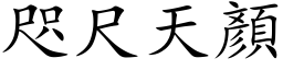 咫尺天顏 (楷体矢量字库)