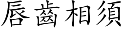 唇齿相须 (楷体矢量字库)