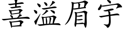 喜溢眉宇 (楷体矢量字库)