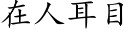 在人耳目 (楷体矢量字库)