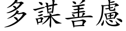 多谋善虑 (楷体矢量字库)