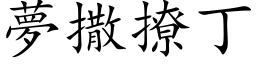 梦撒撩丁 (楷体矢量字库)