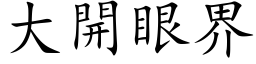 大開眼界 (楷体矢量字库)