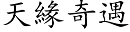 天緣奇遇 (楷体矢量字库)