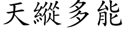 天縱多能 (楷体矢量字库)