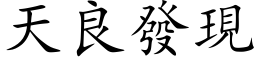 天良發現 (楷体矢量字库)