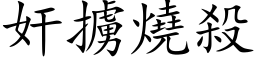 奸掳烧杀 (楷体矢量字库)