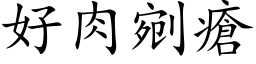 好肉剜疮 (楷体矢量字库)