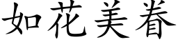 如花美眷 (楷体矢量字库)