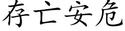 存亡安危 (楷体矢量字库)