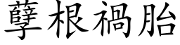 孽根祸胎 (楷体矢量字库)