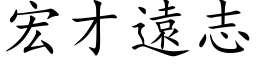 宏才遠志 (楷体矢量字库)