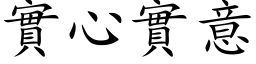 实心实意 (楷体矢量字库)