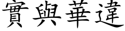 实与华违 (楷体矢量字库)