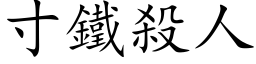 寸鐵殺人 (楷体矢量字库)