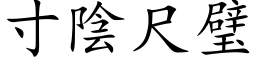 寸陰尺璧 (楷体矢量字库)