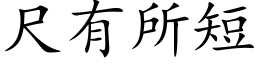 尺有所短 (楷体矢量字库)