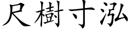 尺樹寸泓 (楷体矢量字库)