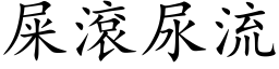 屎滾尿流 (楷体矢量字库)