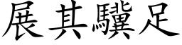 展其驥足 (楷体矢量字库)