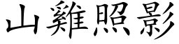 山雞照影 (楷体矢量字库)