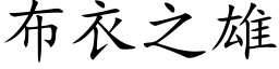 布衣之雄 (楷体矢量字库)