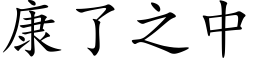 康了之中 (楷体矢量字库)