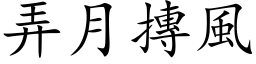 弄月摶风 (楷体矢量字库)