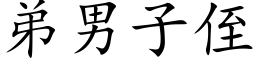 弟男子侄 (楷体矢量字库)