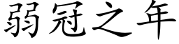 弱冠之年 (楷体矢量字库)