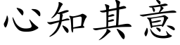 心知其意 (楷体矢量字库)