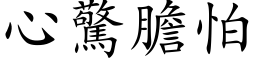 心惊胆怕 (楷体矢量字库)