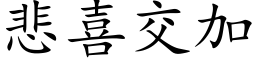 悲喜交加 (楷体矢量字库)