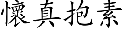 怀真抱素 (楷体矢量字库)