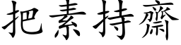 把素持斋 (楷体矢量字库)