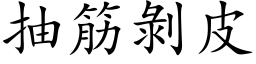 抽筋剥皮 (楷体矢量字库)