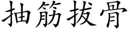 抽筋拔骨 (楷体矢量字库)