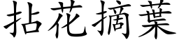 拈花摘葉 (楷体矢量字库)